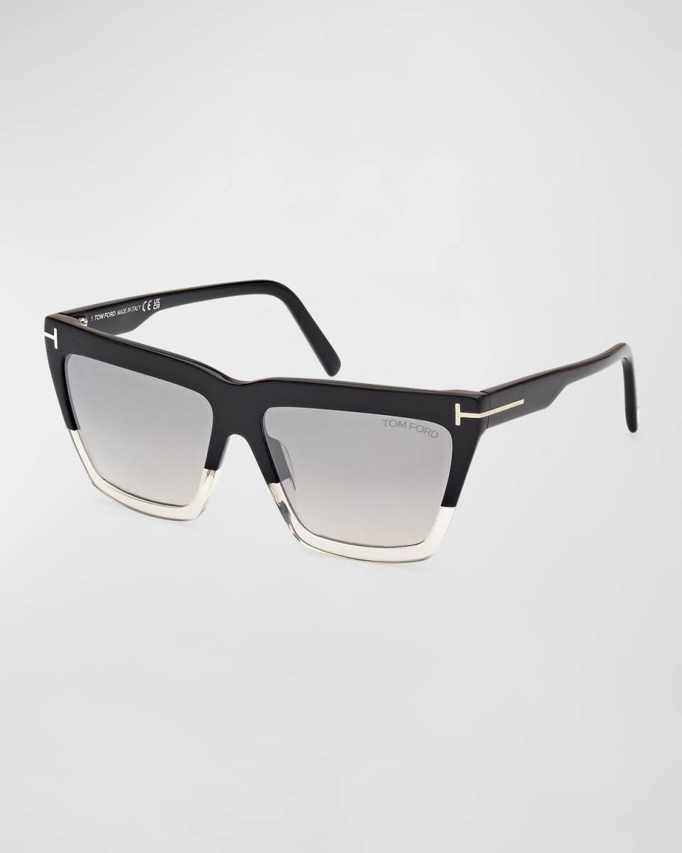 Eden Two-Tone Acetate Butterfly Sunglasses
